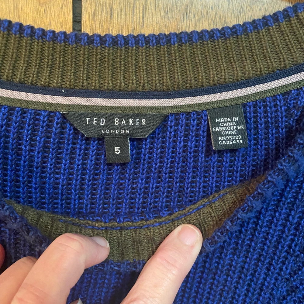 Ted Baker Rich Blue Crewneck Sweater - Picture 2 of 4